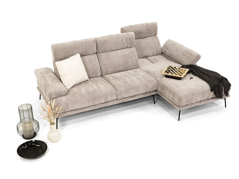 Divano Seba 18 tessuto in poliuretano  Md work in Offerta Outlet