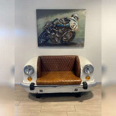 Divano design ecopelle Sofa' car di Collezione esclusiva con sconto del - 64%