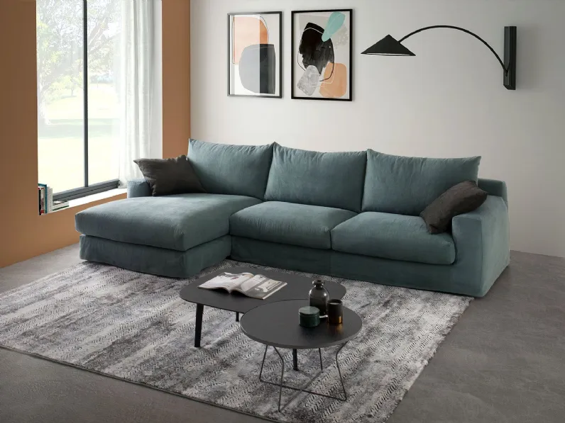 Divano Con penisola Strip outlet Diotti.com in Offerta Outlet a 1890