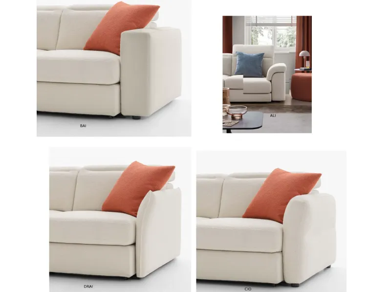 Divano moderno tessuto Swan di Le comfort con sconto del - 35%