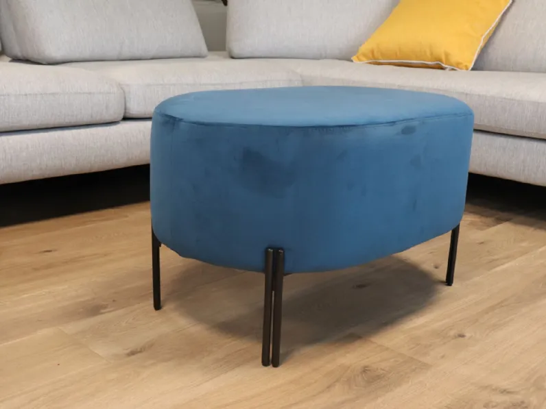 Pouf in tessuto Timis a marchio Le comfort a prezzo scontato