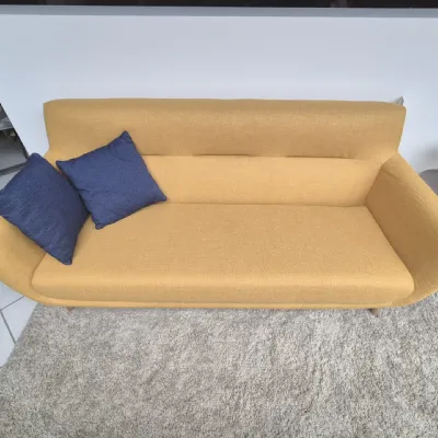 Divano Wood tessuto in poliuretano  Artigianale a prezzo Outlet