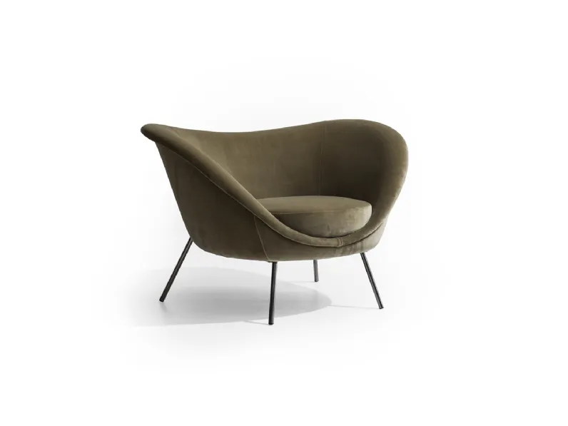 Poltrona con seduta fissa D.154.2 gio ponti  Molteni & c in Offerta Outlet 