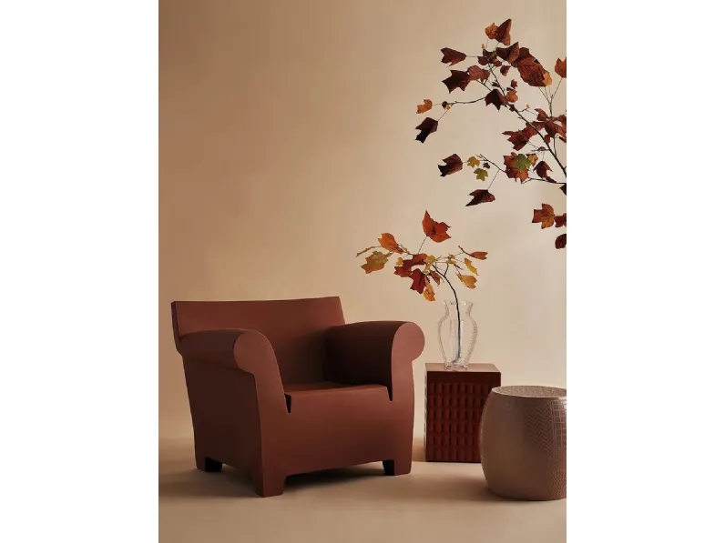 Poltrona con seduta fissa Bubble club Kartell a prezzo scontato 