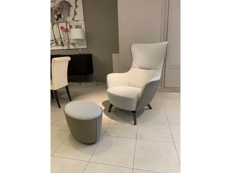 Poltrona relax in Pelle Mamy blue Poltrona frau