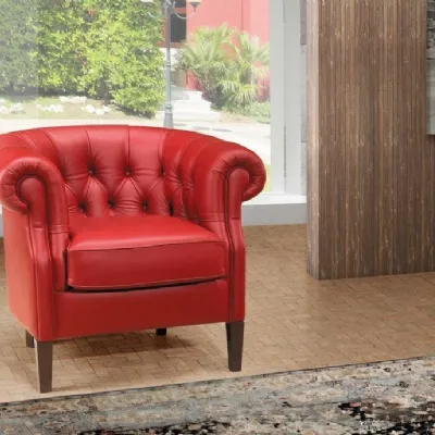 Poltroncina pelle in poliuretano  Artigianale in Offerta Outlet