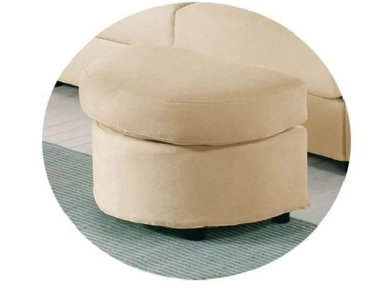 Pouf moderno modello Pouf mezza penisola Artigianale in Offerta Outlet