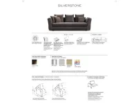 Divano Silverstone * tessuto in poliuretano  Rosini in Offerta Outlet