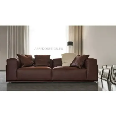 Divano in Pelle stile design modello Roland scontato - 35%