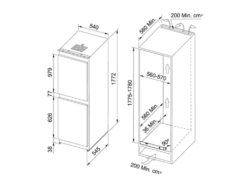 Frigorifero di grande qualit Franke Modello fcb 320 nr ms a+  in offerta