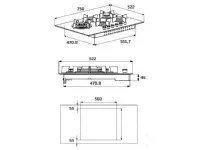 Piano cottura modello Hilw 75325 sdx 75 cm di Beko con forte sconto