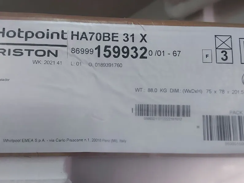 Frigorifero Hotpoint ariston Libera installazione sottocosto ha70be31rx ad un prezzo mai cos vantaggioso