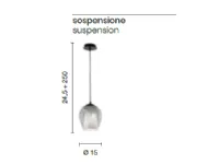 A sospensione Bonnie ambra  Ondaluce con uno sconto esclusivo