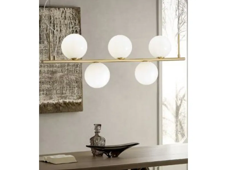 Lampada a sospensione Collezione esclusiva Talis 01-1635 redo sospesione 5 luci oro satinato stile Moderno a prezzi convenienti