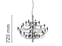 A sospensione 2097/30 (frosted bulbs) Flos in Offerta Outlet 