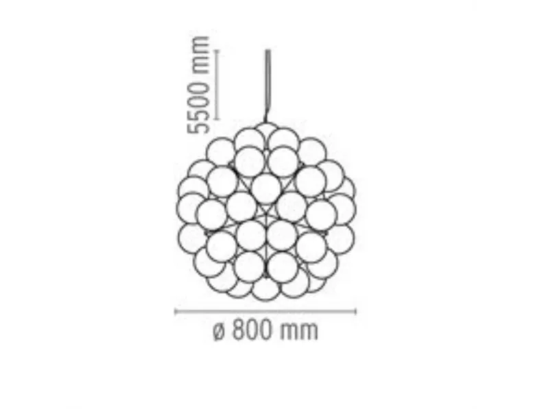 Lampada a sospensione Taraxacum 88 suspension 1 Flos a prezzo Outlet 