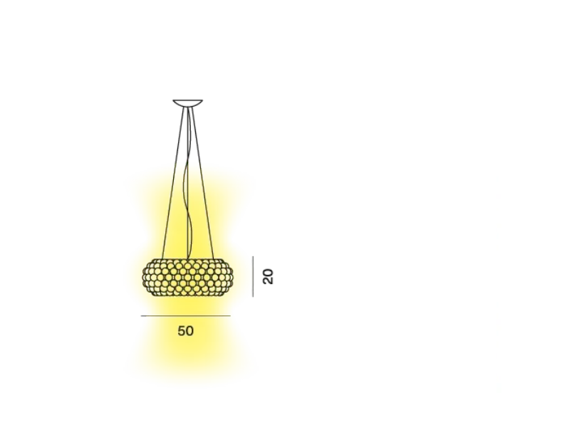 Lampada a sospensione stile Design Caboche plus media  Foscarini a prezzi outlet