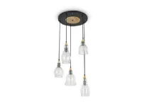 Lampada a sospensione Gretel 5 luci stile industriale Ideal lux con uno sconto esclusivo