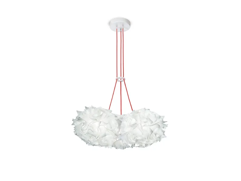 Lampada a sospensione in altro Veli mini trio Slamp a prezzo Outlet