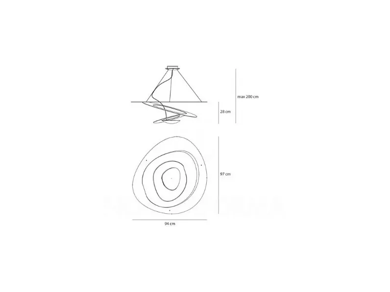 Lampada Collezione esclusiva Pirce sospensione led 44w artemide a PREZZI OUTLET