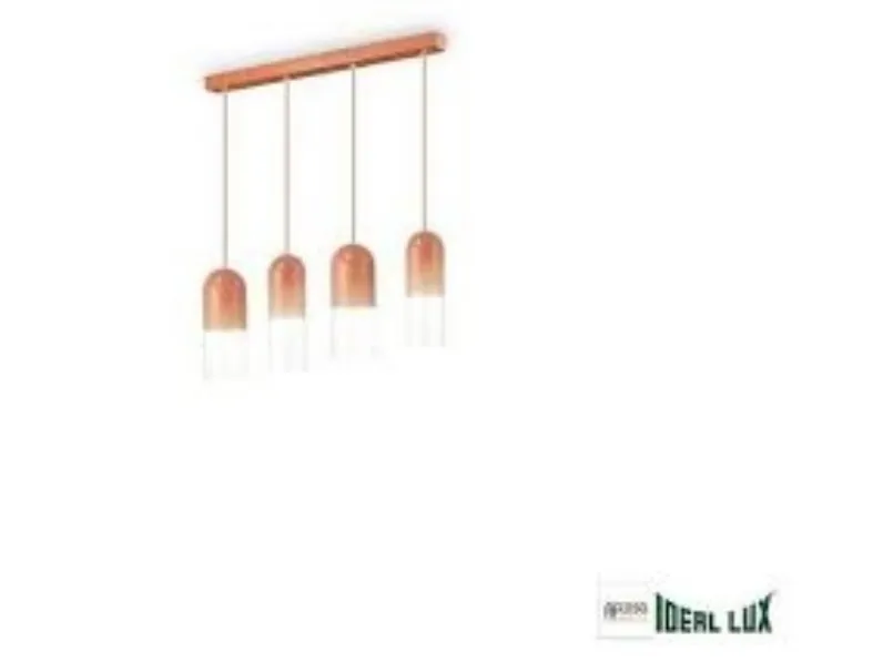 Lampada a sospensione in vetro Mild sp4 salmone Ideal lux in Offerta Outlet