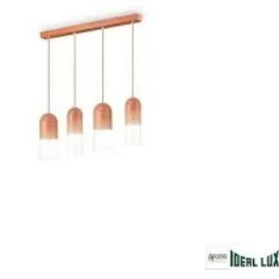 Lampada a sospensione in vetro Mild sp4 salmone Ideal lux in Offerta Outlet