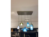 Lampada a sospensione in vetro Mom Penta illuminazione in Offerta Outlet