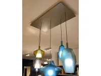 Lampada a sospensione in vetro Mom Penta illuminazione in Offerta Outlet