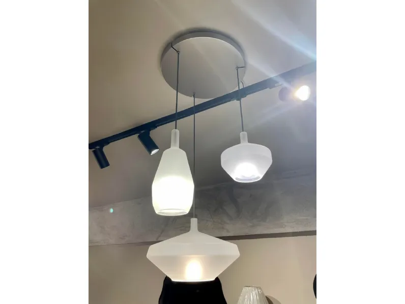 Lampada a sospensione in vetro Penta glo bianco  Pentalight a prezzo scontato