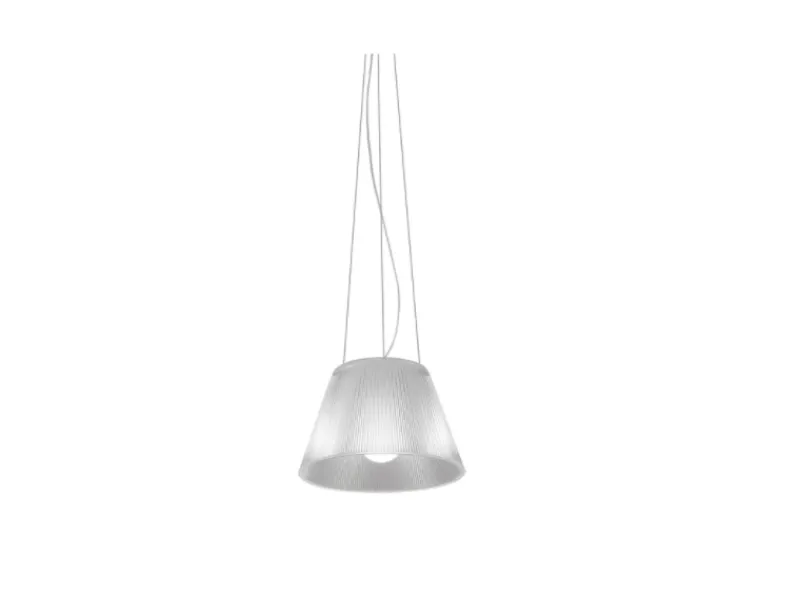 Lampada a sospensione in vetro Romeo moon suspension 1 Flos a prezzo Outlet