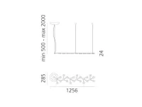 A sospensione Collezione esclusiva Led net line 125 45w  artemide Bianco a prezzi outlet