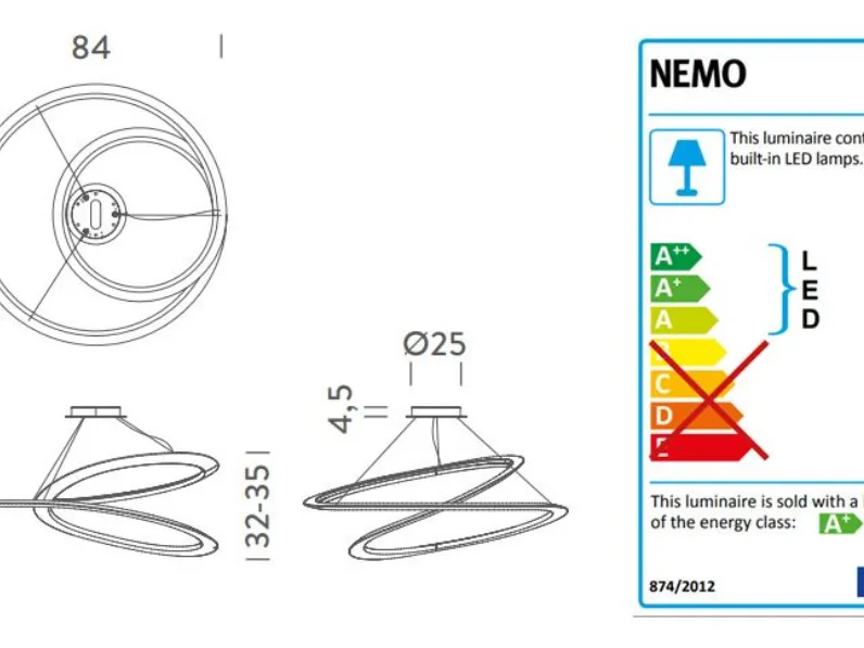 Lampada a sospensione Kepler minor  Nemo a prezzo scontato 