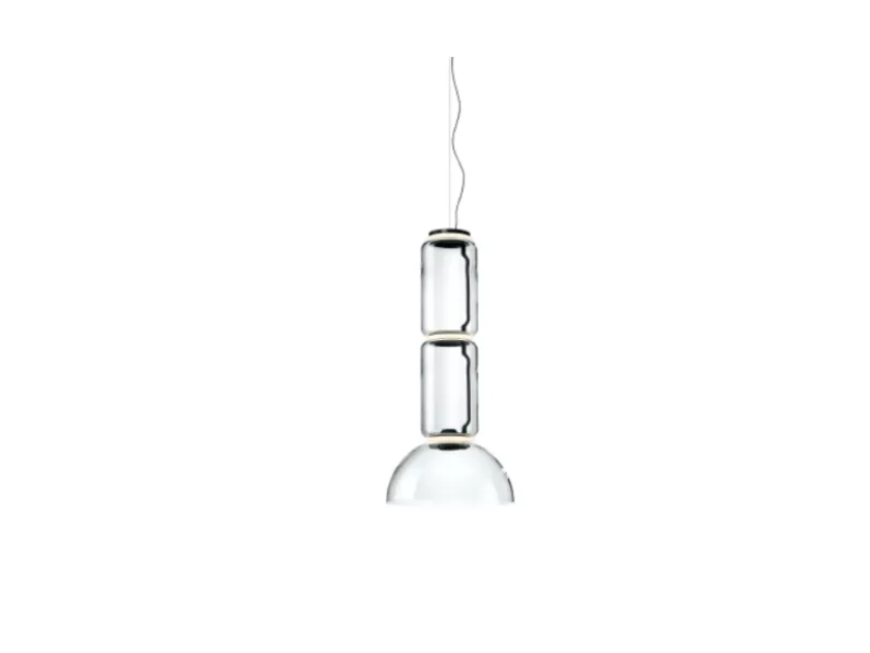 Lampada a sospensione Noctambule suspension 2 low cylinder and bowl Flos con un ribasso esclusivo