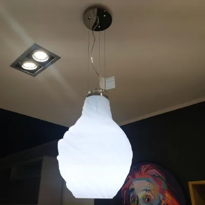 Lampada a sospensione Ondaluce Ritz Bianco con forte sconto