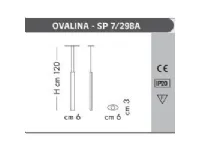 Lampada a sospensione Ovalina  sp7/298 a sospensione led  Sillux con uno sconto esclusivo