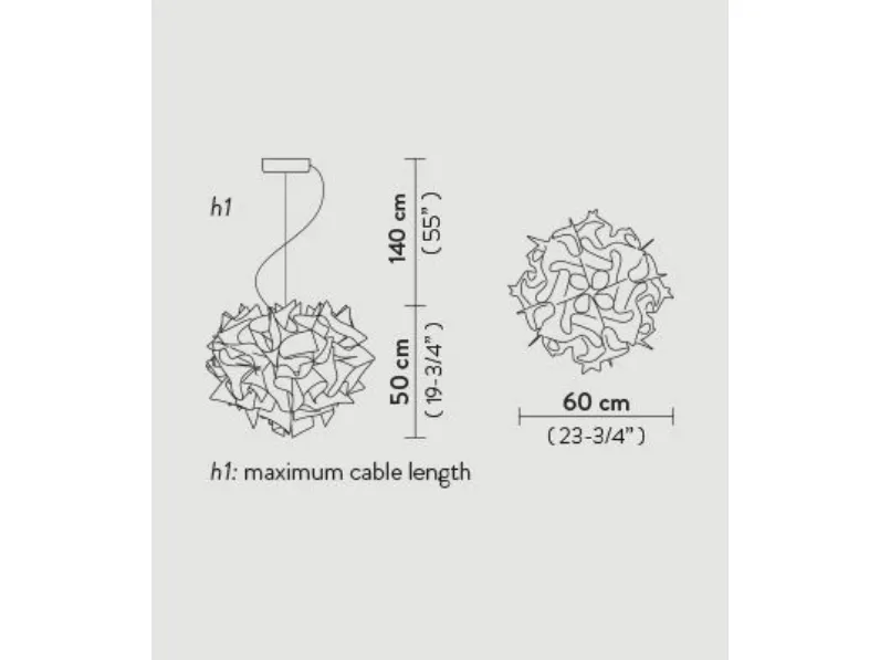 Lampada a sospensione Veli suspension large  Slamp in Offerta Outlet 