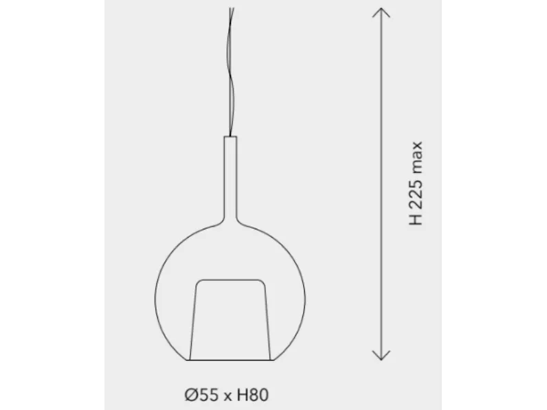 Lampada a sospensione Glo maxi Pentalight in Offerta Outlet 