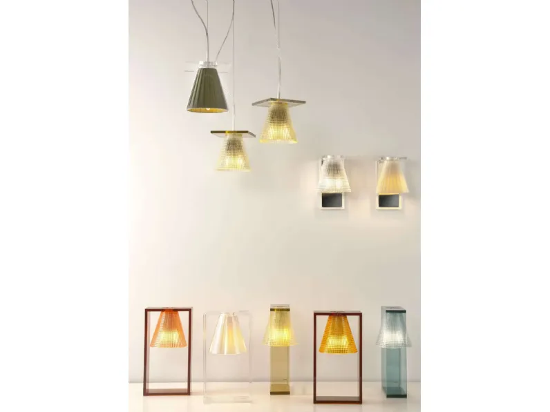Lampada a sospensione stile Design Light air sospensione sculturata ambra Kartell a prezzi convenienti