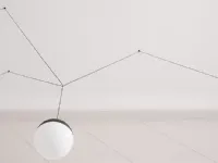 Lampada a sospensione stile Design String light  testa a sfera  cavo 12mt Flos in offerta
