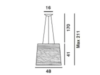 Lampada a sospensione Tress grande led Foscarini a prezzo Outlet 