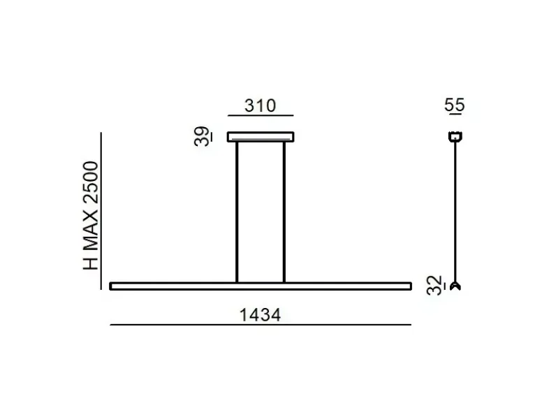 A sospensione stile Moderna Halpipe 2_p  bianca led Linea light con forte sconto