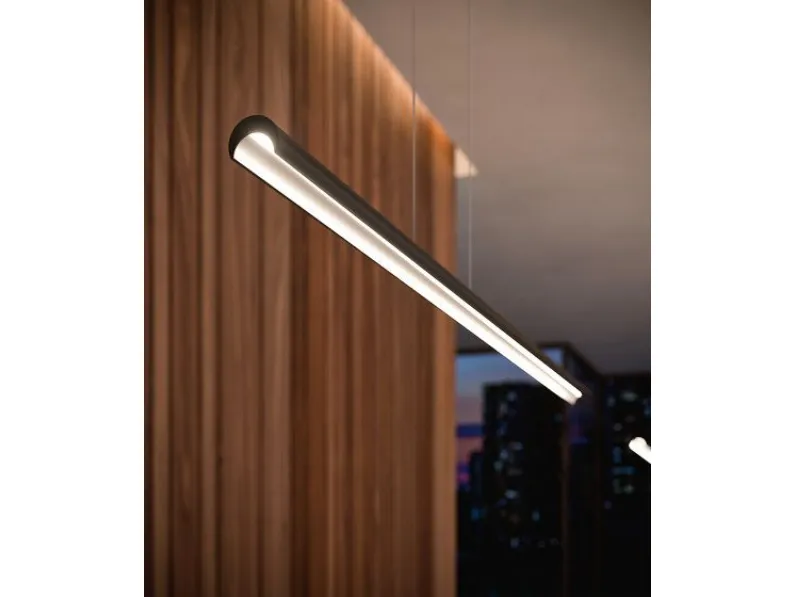 A sospensione stile Moderna Halpipe 2_p  bianca led Linea light con forte sconto