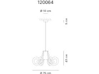 Lampada Ricciolo grande fume' 120064 Emporium in OFFERTA OUTLET