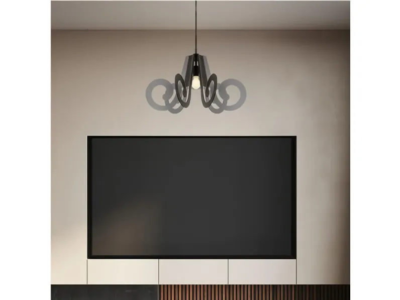 A sospensione stile Moderna Ricciolo piccolo fume' 120063 Emporium scontato