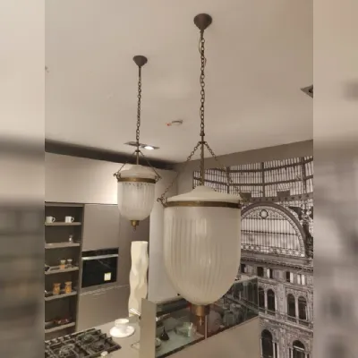 Lampada Coppia lampadaio a campana in vetro Artigianale in OFFERTA OUTLET