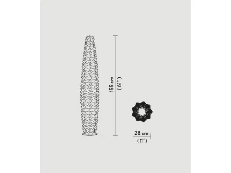Lampada da terra Cactus prisma floor lamp xl  Slamp a prezzo scontato 
