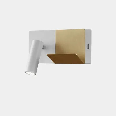 Da parete applique stile Moderna Leds c- 4  applique e- lamp mini bianco/oro opaco led 3,2w Collezione esclusiva in offerta outlet