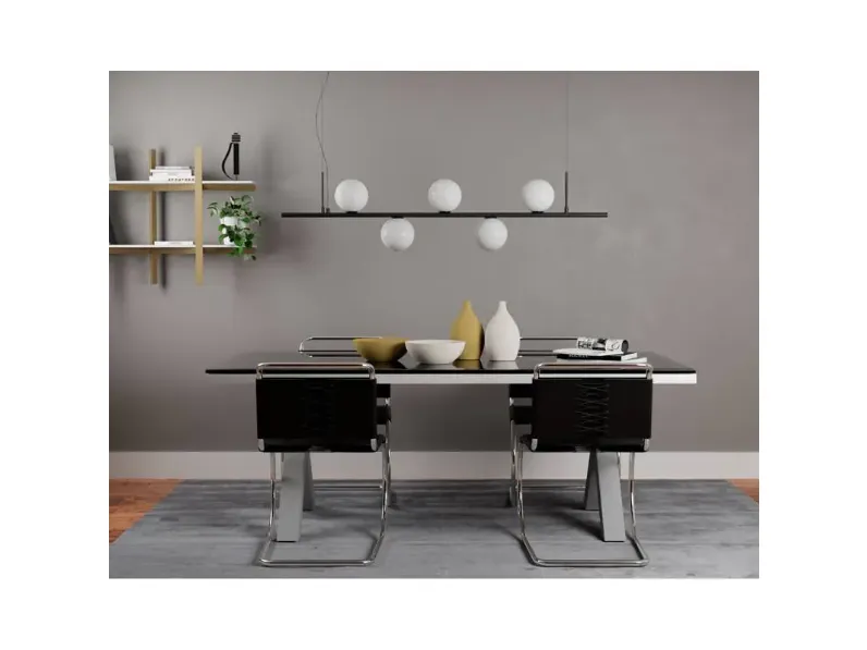 A sospensione Collezione esclusiva Talis redo 01-2648  sospensione 5 luci nero stile Moderna in offerta