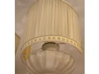 Lampada da parete Coppia di applique ottone/murano/organza Grande arredo con un ribasso esclusivo