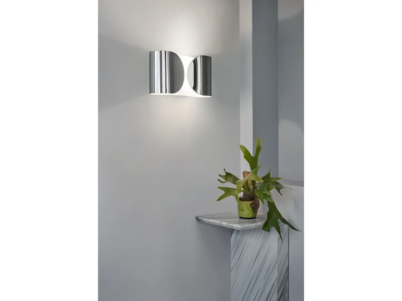 Lampada da parete Flos Foglio cromo stile Design a prezzi outlet